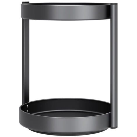 Plateau tournant, étagère à épices, rotatif, organisateur à plateau tournant à 2 niveaux, organisateur rotatif à 360° pour cuisine, garde-manger, placard, table, plan de travail, métal acier, (30 cm n (1/5)