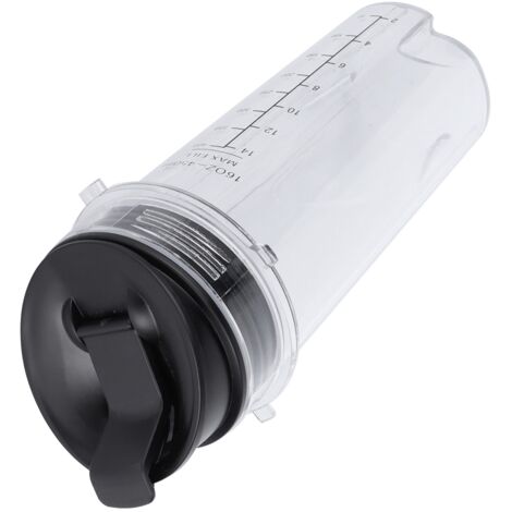 Gobelet de rechange de 473 ml (16 oz) avec couvercle à charnière, compatible avec les accessoires pour blender Nutri Ninja. (1/5)