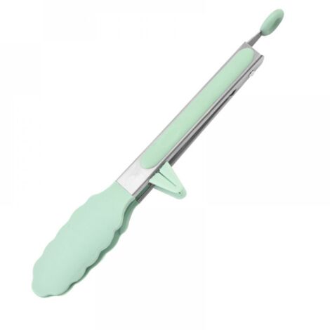 Pince de cuisine en acier inoxydable avec embouts en silicone, pince à griller de 26,7 cm, pince de cuisson (1/5)