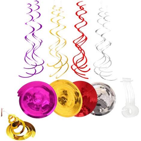 24 suspensions spirales pour plafond - quatre couleurs - 24 suspensions spirales pour plafond - quatre couleurs (1/5)