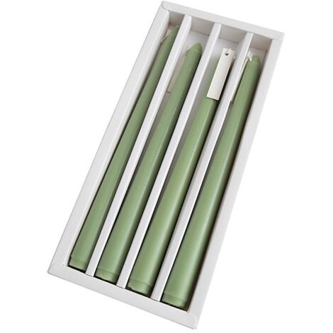 Bougies coniques de 25 cm (9,84 pouces), lot de 4, idéales pour Noël, longue durée de combustion. (1/5)