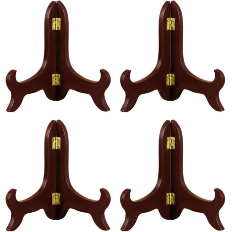 Lot de 4 présentoirs en bois pour assiettes - Lot de 4 présentoirs en bois pour assiettes (1/5)