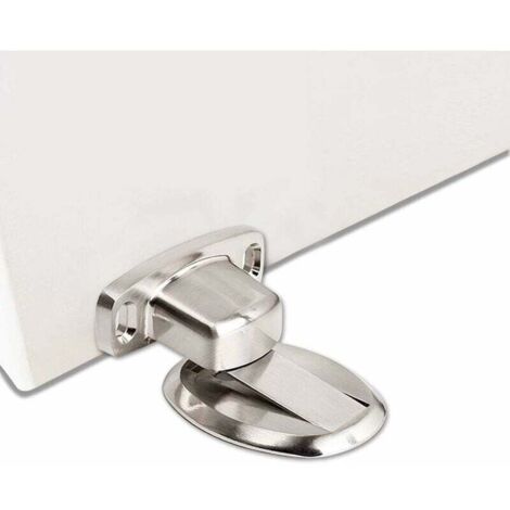 Butée de porte magnétique en métal robuste, avec vis auto-adhésives dissimulées 3M pour montage au sol. (1/5)