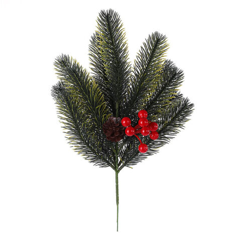 Décoration de Noël artificielle en cyprès, motif sapin, idéale pour accrocher un mur. (1/5)