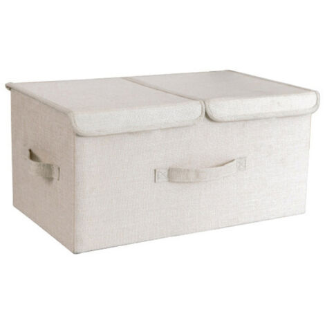Boîte de rangement extra large avec couvercle et compartiments, 50 x 30 x 25 cm, 2 pièces (1/5)