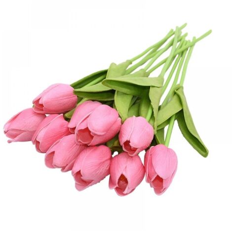 Lot de 10 tulipes artificielles pour la décoration de bouquets de mariée - Lot de 10 tulipes artificielles pour la décoration de bouquets de mariée (1/5)