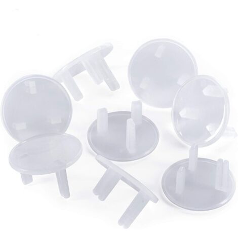 Lot de 10 protège-prises transparents pour bébé, pour la maison et l'école (britannique) (1/5)