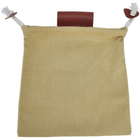Sacoche de cueillette en toile PU et cuir kaki, idéale pour la cueillette de fruits, le rangement et le transport d'outils à porter à la taille. Parfaite pour le camping et les activités de plein air (1/5)