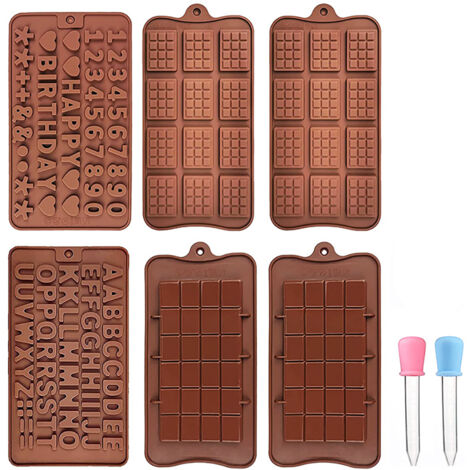 Moule à chocolat en silicone « Lettres et chiffres » Moules en silicone pour lettres et chiffres en chocolat Moule en silicone pour l'alphabet Moules en silicone pour chocolat et glaçons Moule à fonda (1/5)