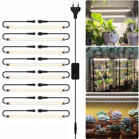 Lampe horticole LED à spectre complet (384 LED) pour la croissance des plantes d'intérieur - Lot de 8