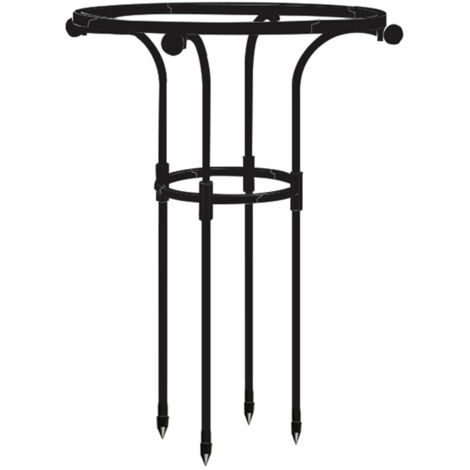 Supports pour plantes grimpantes de jardin, treillis noir pour plantes grimpantes, convient aux rosiers, plantes en pot, tomates, légumes et autres plantes. (1/5)