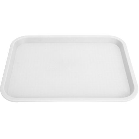 Plateau de restauration rapide rectangulaire antidérapant en polypropylène (PP), adapté aux restaurants et cantines. (1/5)