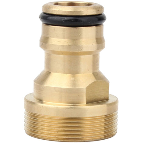 Raccord universel en laiton pour tuyau d'arrosage, compatible avec les robinets de cuisine et de jardin, raccord de tuyau d'eau, tuyau fileté en laiton massif, adaptateur de tuyau hybride. (1/5)