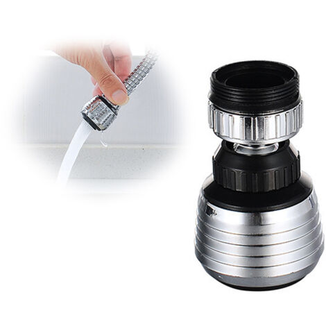 Aérateur de robinet, diffuseur à rotation à 360° pour économiser l'eau, pièce de rechange pour filtre et embout de robinet, convient aux cuisines. (1/5)
