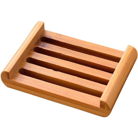 Porte-savon en bambou, porte-savon en bois, étagère à savon en bambou, éponge à savon, bac d'égouttage, boîte à savon de salle de bain (1/5)