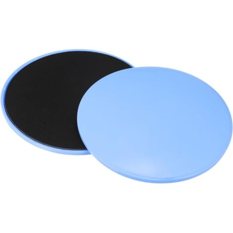 Disques de glisse - Lot de 2 - Matériau ABS et mousse - Double face - Convient pour le yoga et le fitness - 17,5 cm bleus (une paire de disques bleus) (1/5)