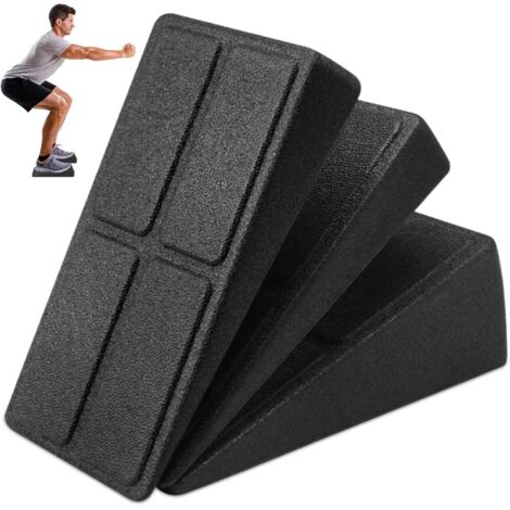 Planche inclinée - Ensemble de 3 pièces - Matériau en mousse EPP - Antidérapante - Convient pour les squats et les étirements - Noir (noir) (1/5)