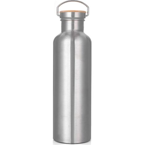 Bouteille d'eau en acier inoxydable 1000 ml - Double paroi - Isotherme - Idéale pour le sport, les voyages et le fitness - Sans BPA (Couleur acier inoxydable 1000 ml) (1/5)