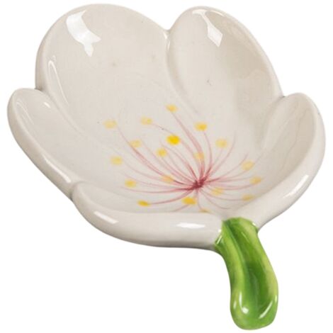 Porte-savon en céramique en forme de feuille, égouttoir à savon, porte-savon, plateau (1/5)