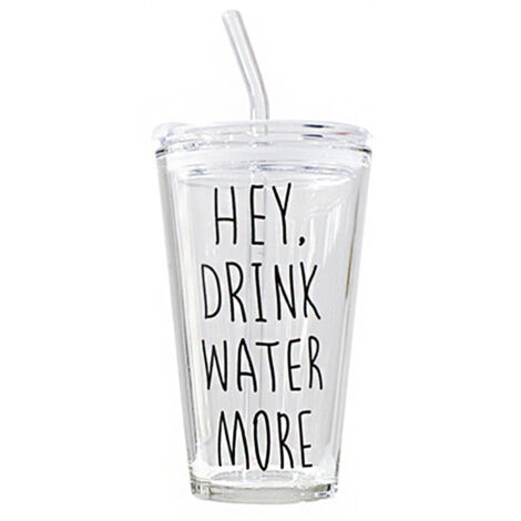 Gobelet gradué de 450 ml, gobelet isotherme pour enfant, verre avec couvercle et paille (1/5)