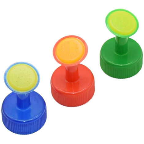 Arroseur à bouchon de bouteille, bec verseur pour arrosage, arroseur à bouchon de bouteille, tête d'arrosage domestique, convient aux plantes de jardin, lot de 3 (couleurs variées) (1/5)