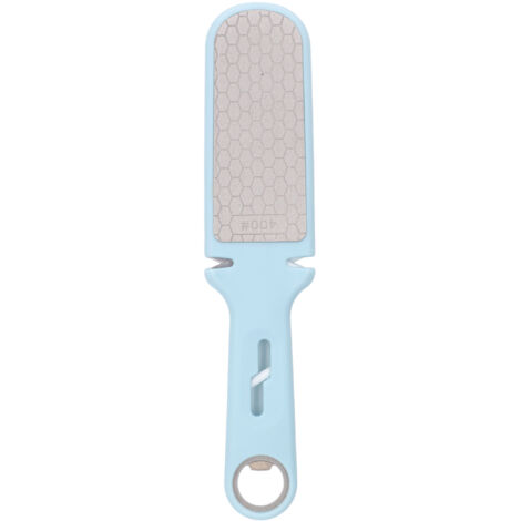 Affûteur de couteaux double face, pierre à aiguiser portable multifonctionnelle 6 en 1, adaptée à la cuisine et au camping. (1/5)