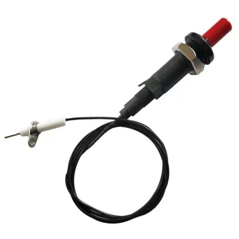 Allumeur piézoélectrique, allumeur piézoélectrique, allumeur à bouton-poussoir, allumeur piézoélectrique professionnel en plastique PP avec câble de 1 mètre, adapté aux cheminées à gaz. (1/5)
