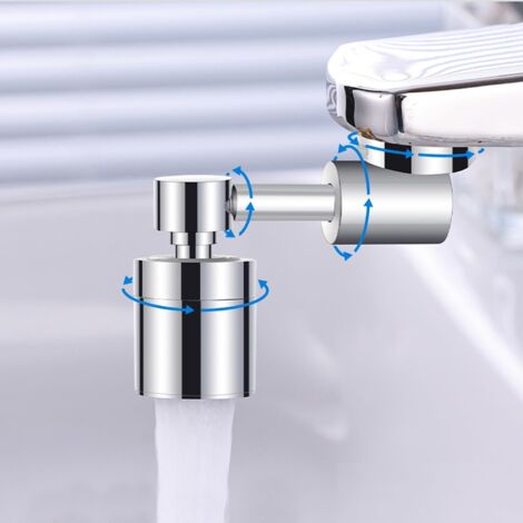 Rallonge Robinet Cuisine - 1 Pièce - Laiton - Rotation 1080° - Pour Évier Et Lavabo - Chromé (1/5)