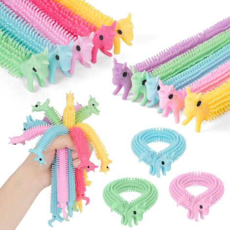 Jouet en Corde Extensible - 10 Pièces - TPR - Anti Stress Sensoriel - Enfants et Adultes TDAH Autisme - Multicolore (1/5)