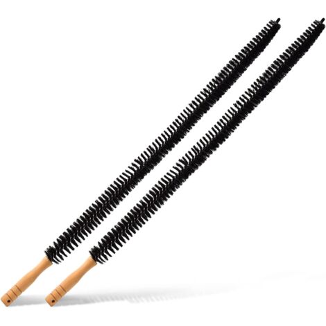 Brosse Radiateur - Lot de 2 - Microfibre et Bois - Flexible Longue Portée - Nettoyage Tuyaux et Derrière Meubles - 60 cm (1/5)