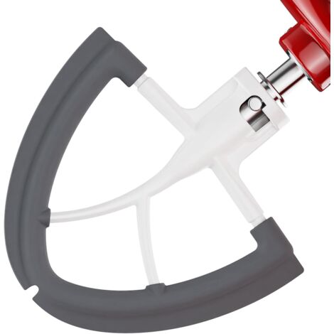 Batteur Plat Flex Edge - 1 Pièce - Nylon Alimentaire - Raclette Intégrée - Pour Robot KitchenAid 4,5-5 Pintes