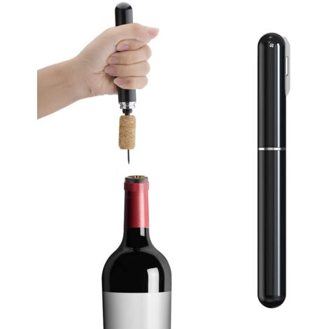 Ouvre-bouteille pneumatique avec coupe-bouchon, ouvre facilement les bouteilles de vin sans endommager le bouchon. (1/5)