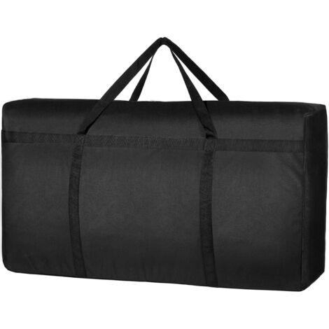 Sac Rangement 120L - 1 Pièce - Tissu Oxford Noir - Pliable Avec Poignées Renforcées - Pour Couettes Et Vêtements Sous Lit (1/5)