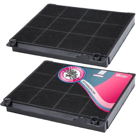 Filtre à charbon actif - Lot de 2 - Pour hotte aspirante - Compatible Elica Aeg Bosch - Dimensions 220x205mm (1/5)