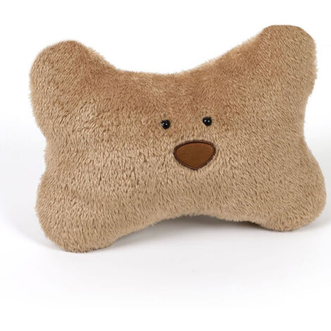 Coussin de voiture mignon en forme d'ours, en peluche douce et confortable, soulage la pression, accessoire intérieur de voiture, accoudoir conducteur, appui-tête ours, marron (1/5)