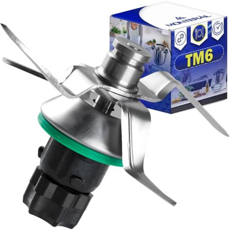 Lame pour Robot Cuisine TM6 - 1 Pièce - Acier Inoxydable - Mixage et Pétrissage - Compatible Vorwerk
