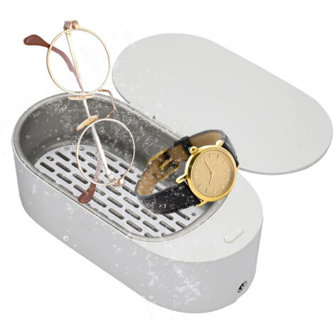 Machine de nettoyage de bijoux à ultrasons, machine de nettoyage de bijoux professionnelle, permet de nettoyer en profondeur montres, bagues, colliers et lunettes. (1/5)