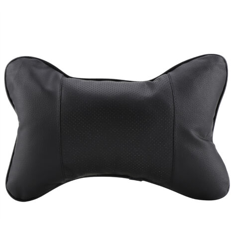Appui-tête de siège auto portable et souple, coussin respirant de soutien pour la tête et la nuque, noir (1/5)