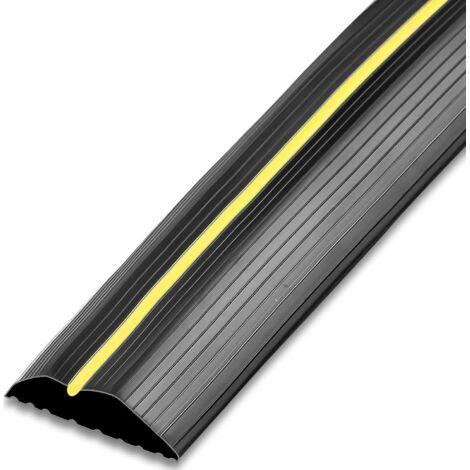 Joint De Seuil Porte Garage 3m - Caoutchouc Pvb - Étanchéité Eau Poussière - Antidérapant Noir Jaune