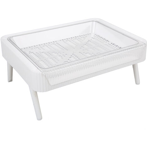 Étagère de rangement pour la cuisine, égouttoir à tasses ménager, égouttoir à tasses de bureau multifonctionnel, convient à une utilisation au bureau, blanc. (1/5)