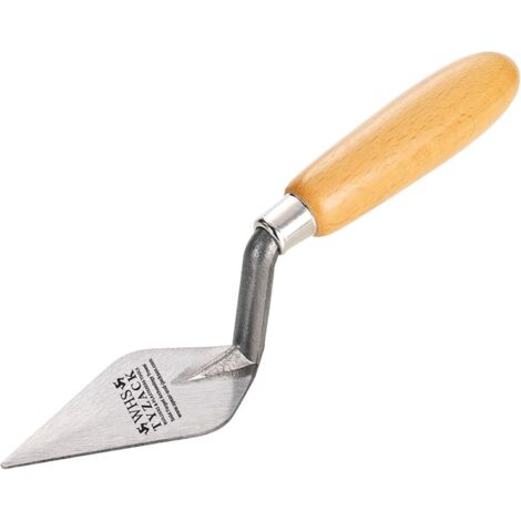 Truelle Archéologie - 1 Pièce - Acier Forgé - Lame Rigide 4 Pouces - Fouille Précise - Manche Bois (1/2)
