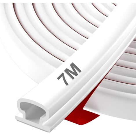 Joint De Porte Autocollant - 7m - Caoutchouc TPE - Étanchéité Air Et Eau - Pour Fenêtres Et Portes Intérieures Ou Extérieures - Blanc (1/5)