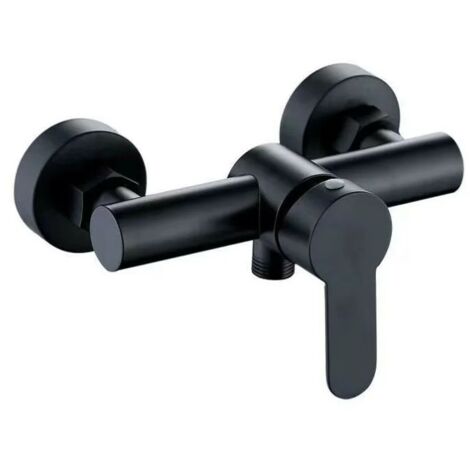 Robinet de douche en acier inoxydable 304, mitigeur eau chaude/eau froide, noir, 1 pièce (1/5)
