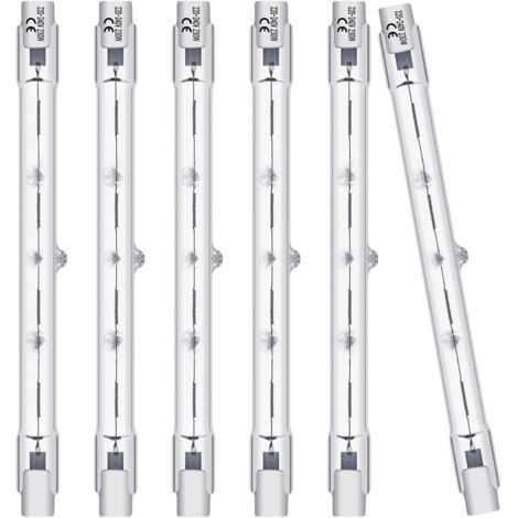 Ampoule Halogène R7S - 6 Pièces - 118mm 230W - Dimmable 2800K - Éclairage Sécurité et Travail (1/5)