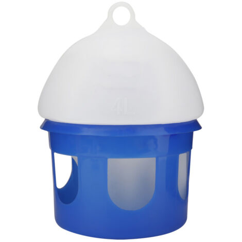 mangeoire/abreuvoir automatique grande capacité pour oiseaux/pigeons (4 litres), bleu et blanc (1/5)