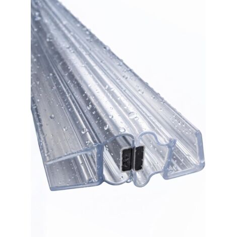 Joint Magnétique Pour Porte De Douche - 1 Paire - PVC Transparent - Étanchéité 90° - Verre 6-8mm - 2m