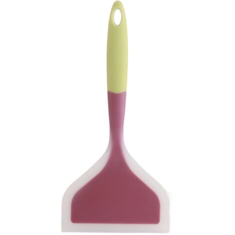 1 Spatule en silicone antiadhésive (Spatule large pour gâteaux, steaks, pizzas, ustensiles de cuisine - Verte) (1/5)