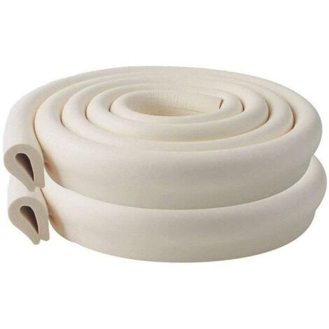 Protection d'angle pour berceau bébé, rouleau de mousse de sécurité de 2 mètres, coussinet en mousse antichoc, convient aux coins de berceau bébé, aux murs, aux meubles et aux bords de table. (1/5)