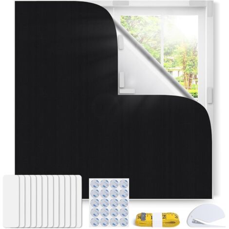 Store Occultant - 1 Pièce - Tissu Oxford - Sans Perçage - Protection Solaire - 100x145cm (1/5)