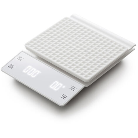 Balance de cuisine pour café avec minuteur, haute précision 3 kg 0,1 g, adaptée au café filtre, au café à la verseuse, etc., avec écran LCD rétroéclairé. (1/5)